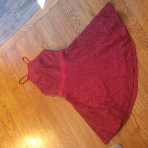 LULU'S deep red lace dress Size S